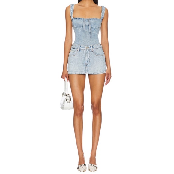 Alexander Wang Pants - Alexander Wang Revolve Denim Jean Micro Mini Skort Skirt High Waisted Y2K L